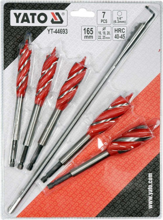 Set YATO, burghie sfredel pentru lemn, 165mm, 7pcs [2]