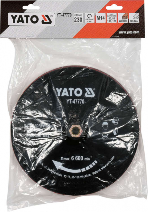 Suport disc scai YATO velcro 230 mm [4]