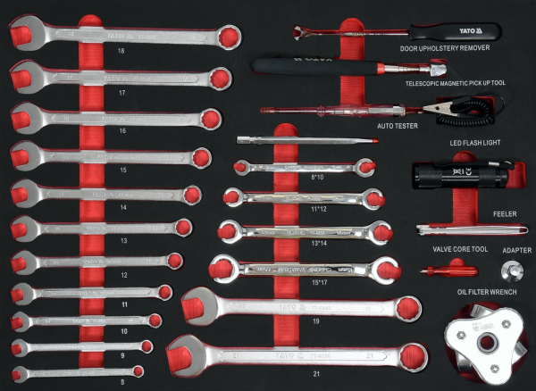 Pachet YATO, Banc de Lucru profesional, 3 sertare, Echipat 162 piese + Lampa cu magnet, reincarcabila, 37led, 85lm [7]