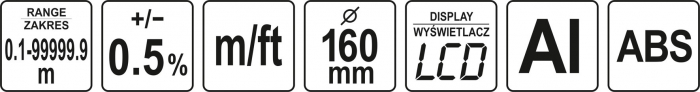Ruleta tip roata YATO afisaj electronic 0.1 - 10000 m [7]