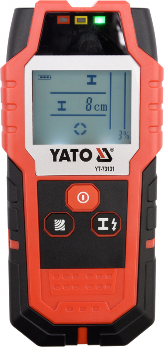 Detector digital pentru profile si cabluri electrice yato cu led