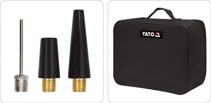 Compresor Pneumatic Auto YATO, cu LED, 12V, 180W [6]