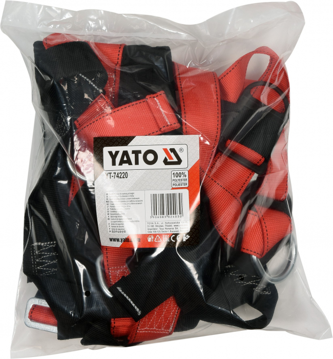 Scaun de siguranta YATO, tip ham, 2 brate, centura talie, poliester [5]