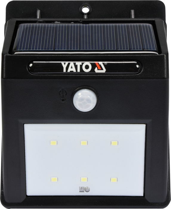 lampa solara cu senzor de miscare lidl Lampa solara de perete YATO cu senzor miscare 6 LED SMD 120lm