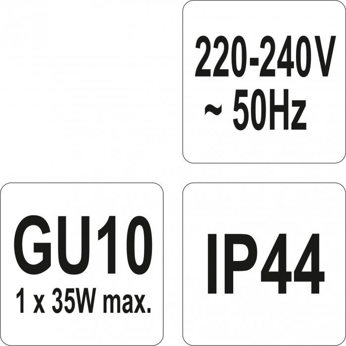 Lampa exterior YATO aplica aluminiu GU10 max 1X35W IP44 [7]