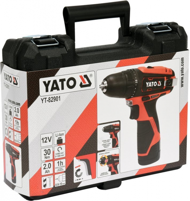 Autofiletanta cu acumulator YATO 30 Nm 12V Li-Ion 2 Ah 0.8 - 10 mm [5]
