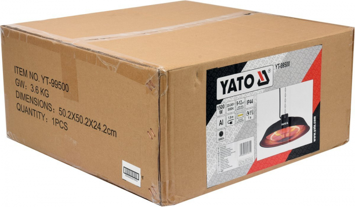 Incalzitor cu infrarosu YATO 230V 1500W IP44 9-12 m2 [5]