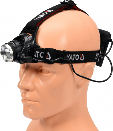 Materiale Electrice si Electronice - Lanterna cu LED pentru cap YATO, functie zoom, 10W, 450lm