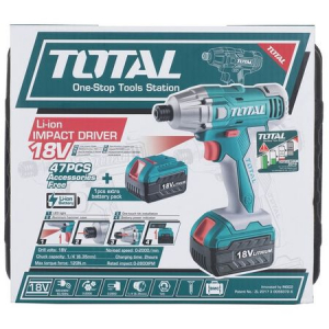 Masina de insurubat TOTAL, cu impact si acumulator, 18V, Li-Ion, 2X2 Ah [4]