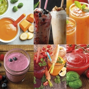Blender 2 în 1 cu cupe din plastic și sticlă, 350 W , Material Fără BPA [4]