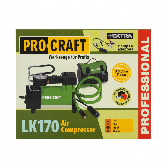 Compresor auto Procraft LK170, 12 V, 35 l/min, 7 bari, 120 W [3]