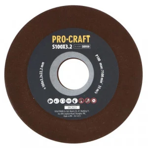 Disc de ascutit pentru ascutitor cu lant S100X3.2 , Granulatie P100, Numar rotatii 7100 rpm PROCRAFT [2]