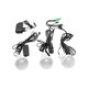 Kit iluminat portabil LED cu 3 becuri/proiector, radio FM .. [3]