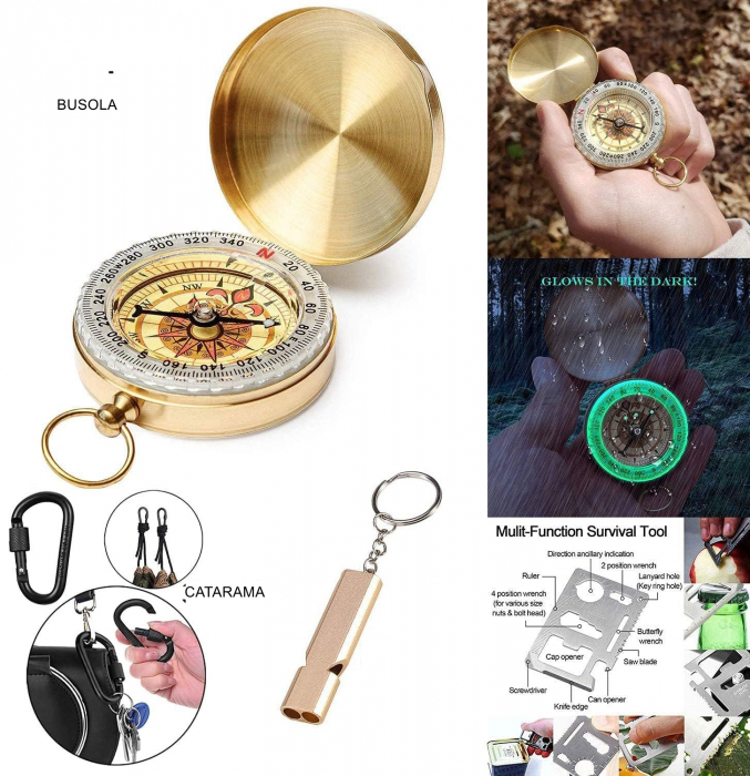 Kit supravietuire multifuncional Flippy, 40 de Instrumente Profesionale, Echipament de prim-ajutor, Drumetie, Camping [2]