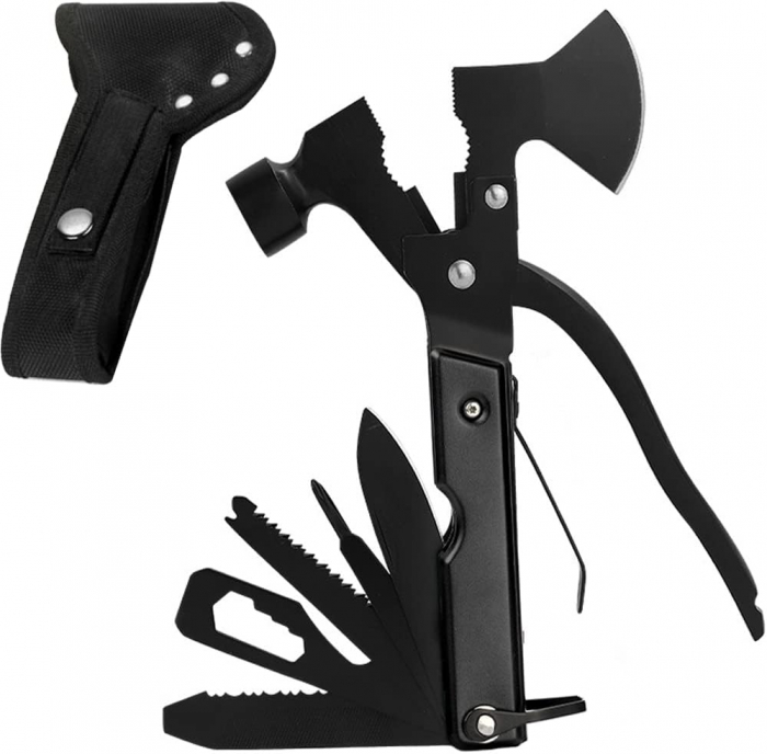 Kit Supravietuire Multifunctional Flippy, Instrumente Profesionale, Sub Forma de Trusa, pentru Camping, Drumetii si Aventuri in Aer Liber, Albastru [2]