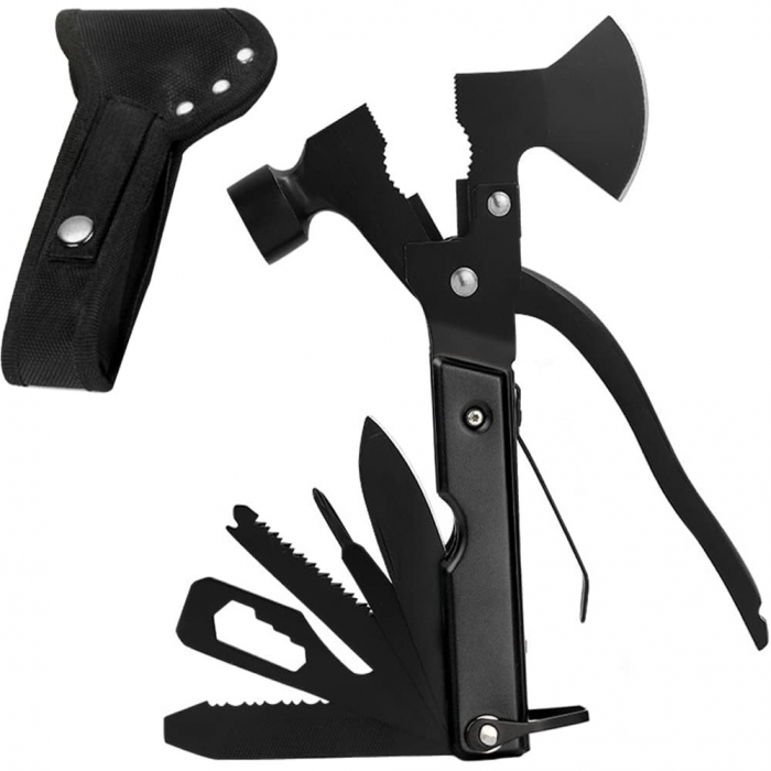 Kit Supravietuire Multifunctional Flippy, Instrumente Profesionale, Sub Forma de Trusa, pentru Camping, Drumetii si Aventuri in Aer Liber, Albastru [4]