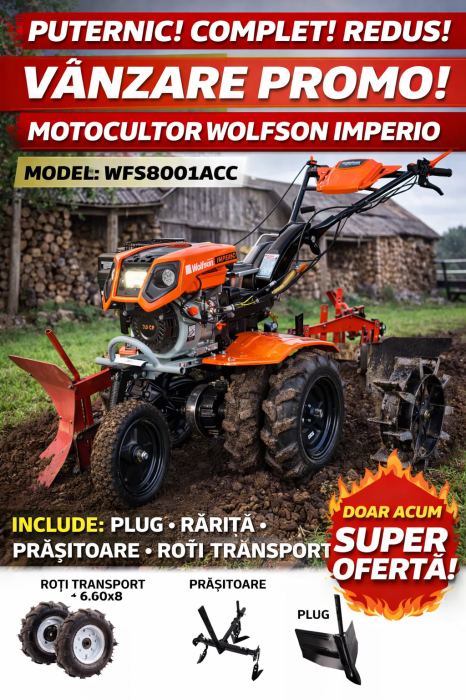 Motocultor wolfson imperio – complet cu accesorii – preț imbatabil! [3]