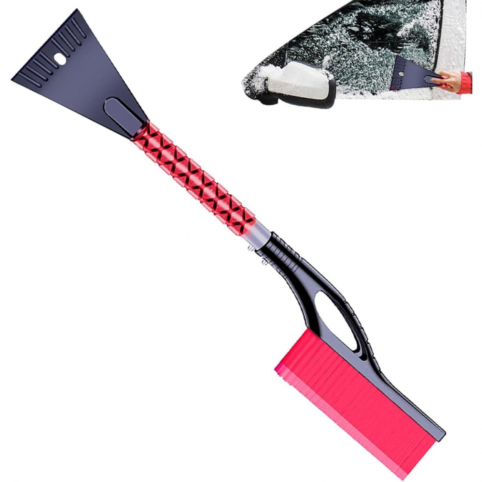 Perie de Zapada cu Racleta pentru Masina, Flippy, Multifunctionala, Demontabila, cu Maner Antiderapant, Aluminiu [2]
