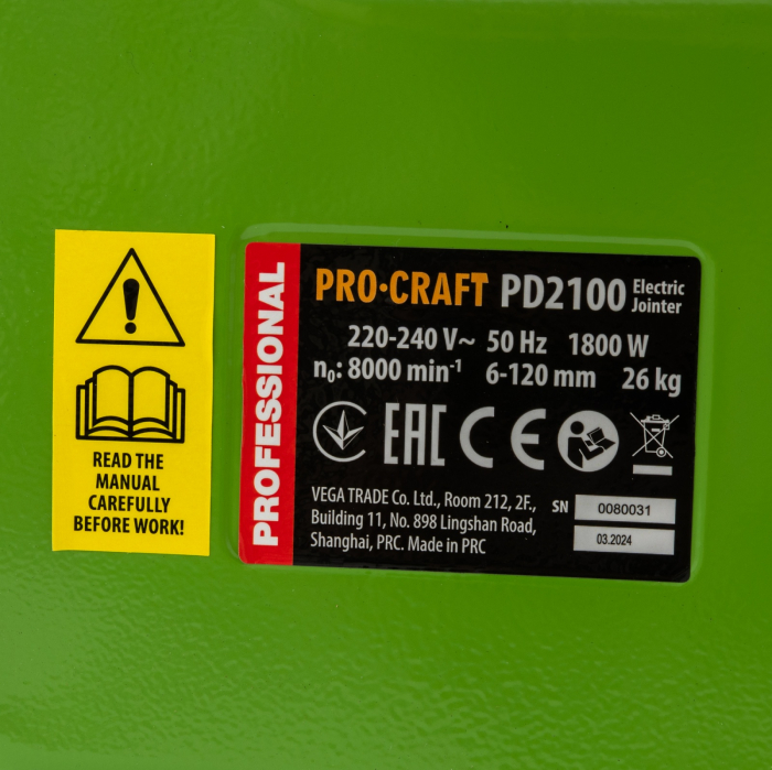 Rindea/abric cu grosime PROCRAFT  1800 W, 8000 rpm [4]