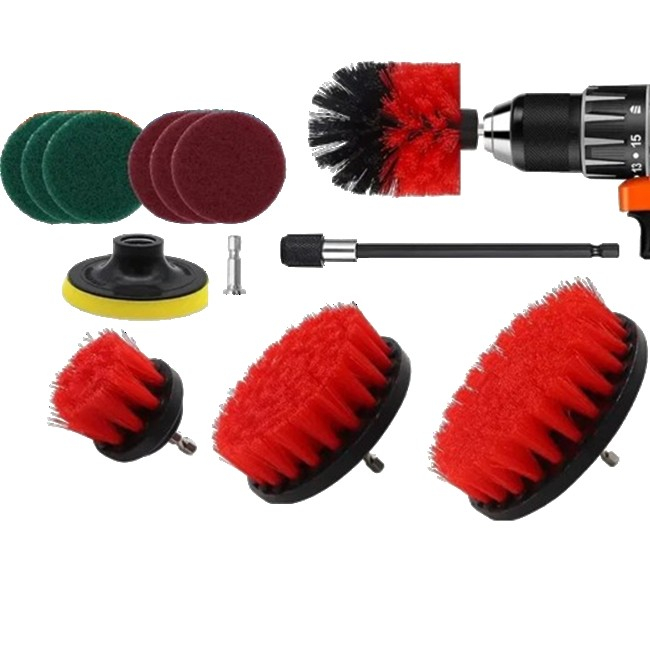 Set 12 Accesorii pentru Curatare Auto, Flippy, Interior si Exterior, Rosu [7]