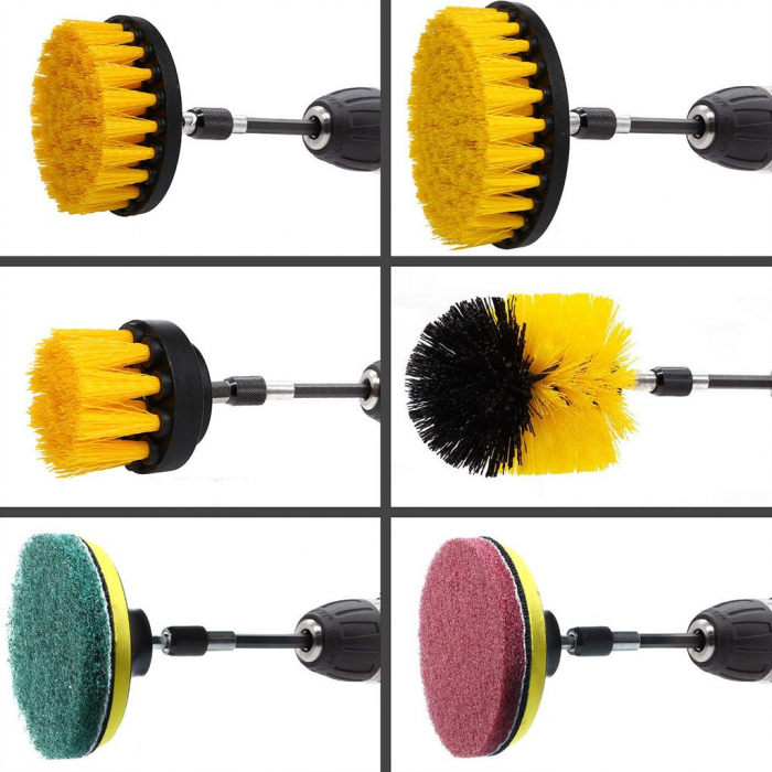 Set 12 Accesorii pentru Curatare Auto, Flippy, Interior si Exterior, Rosu [2]