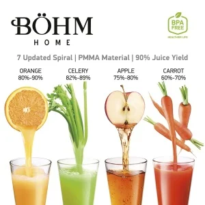 Storcător de fructe și legume cu presare la rece și răzătoare multifuncțională, 150 W,Material Fără BPA [3]