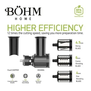 Storcător de fructe și legume cu presare la rece și răzătoare multifuncțională, 150 W,Material Fără BPA [4]