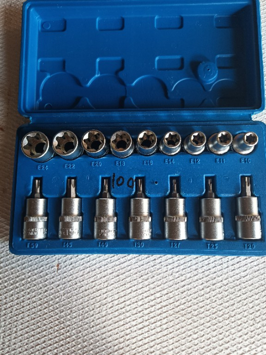 Trusa chei tubulare torx si capete biti torx 16 piese .. [1]
