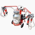 Aparate zootehnie - Aparat de muls vaci 2 posturi bidon 40L inox cu vid in cadru(vacuum) Breckner Germany