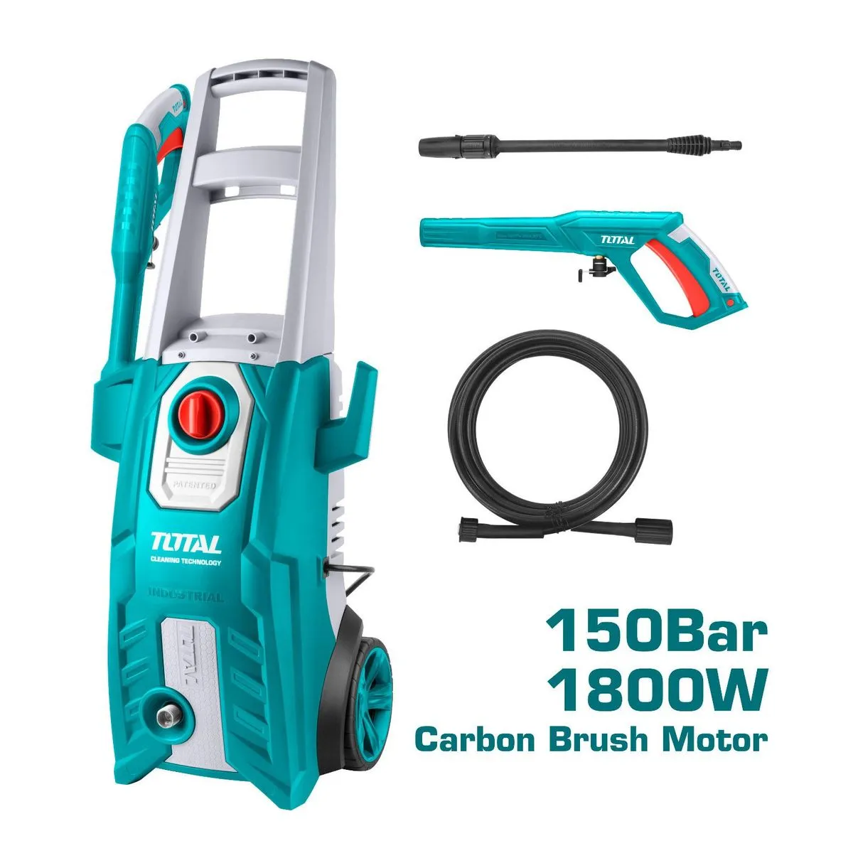 Cauciuc - Aparat de spalat cu presiune – 150Bar – 6L/min – 1800W (INDUSTRIAL)