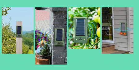 Aparat Solar LED cu Ultrasunete, Flippy, Repelent pentru Animale Mari si Mici, Lumina Rosie si Alba, Anti Rozatoare, Anti Insecte, Frecventa 9-36.5KHZ, 12 X 6.5 cm, Verde [1]