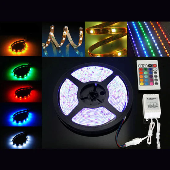 Bec-uri - Banda Led Rgb cu telecomanda si receptor 5 metri ..