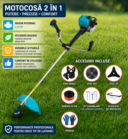 Unelte Gradinarit - BLADE INDUSTRIAL – MOTOCOASĂ CU ANTI-VIBRAȚII 520