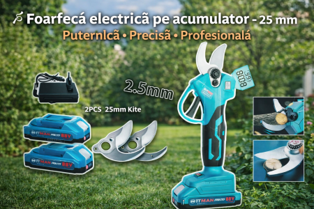 Cleste - Foarfecă electrică pe acumulator HITMAN – 25 mm Model 88 VF 