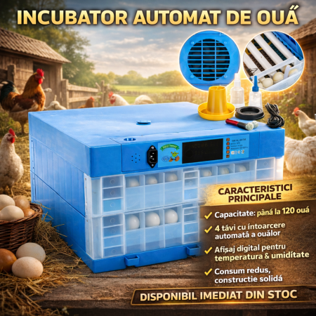 Incubator de Oua - Incubator automat cu 2 etaje 128 oua gaina ..