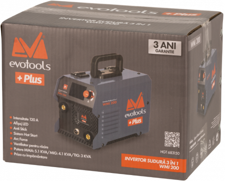 Invertor Sudura 3 in 1 cu Afisaj LED Evotools Plus WMI 200. [1]