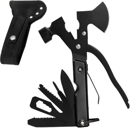 Kit Supravietuire Multifunctional Flippy, Instrumente Profesionale, Sub Forma de Trusa, pentru Camping, Drumetii si Aventuri in Aer Liber, Albastru [1]