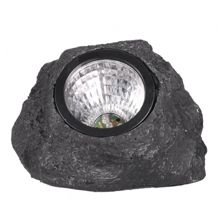 Lampa solara LED decorativa pentru gradina Flippy, imitatie piatra, lumina puternica 4 LED-uri, 12 x 15 cm [6]