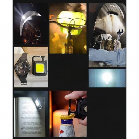 Lanterna de buzunar tip breloc, 30 LED-uri, incarcare prin usb Type C [3]