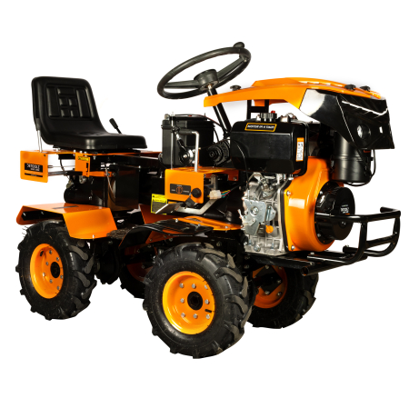 Mini tractor Detoolz, 17cp, 530cc, motor pe motorina 4T, 4X4, 4 viteze, pornire electrica, 2 cutii de viteze [7]