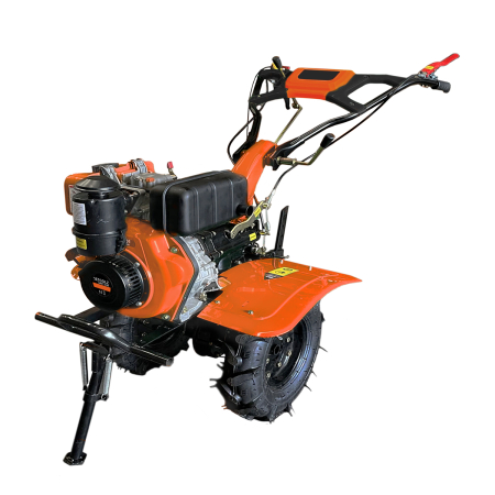 Motocultor DETOOLZ 7CP 280CC, motorina, 4T, 3 viteze, pornire manuala, cu roti [9]