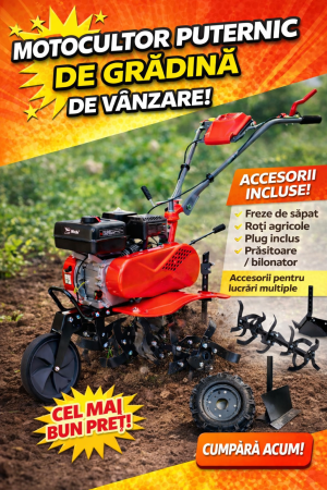 Motocultoare - Motosapa BENZINA - 8 CP cu acessori .. SUPER PRET .