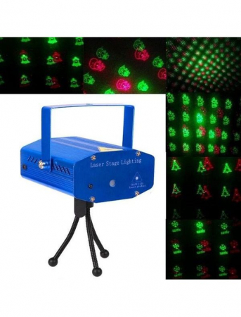 Decor led Craciun - Proiector laser cu 6 figurine luminoase pentru Crăciun