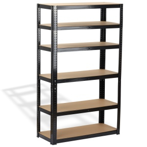 Rafturi - Raft Negru 120Wx45Dx180Hcm pentru depozitare din otel ROTOR