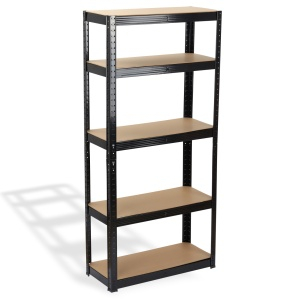 Rafturi - Raft Negru 70Wx30Dx150Hcm pentru depozitare din otel