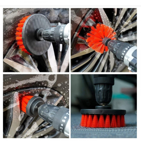 Set 12 Accesorii pentru Curatare Auto, Flippy, Interior si Exterior, Rosu [5]