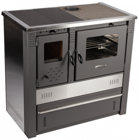 Sobe Incalzit si Gatit - Soba pe Lemne cu Plita si Cuptor din Inox / P[KW]: 10.5; Tip: Dreapta