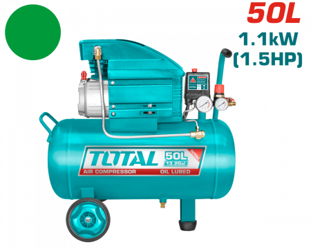 Compressor aer - TOTAL – COMPRESOR AER 1100W, 50L, 8BAR