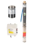 Hidrofor,Pompe,Pompe submersibile - Tun lung 75QJD 1.8-54/15-0.55 ROSU panou comanda