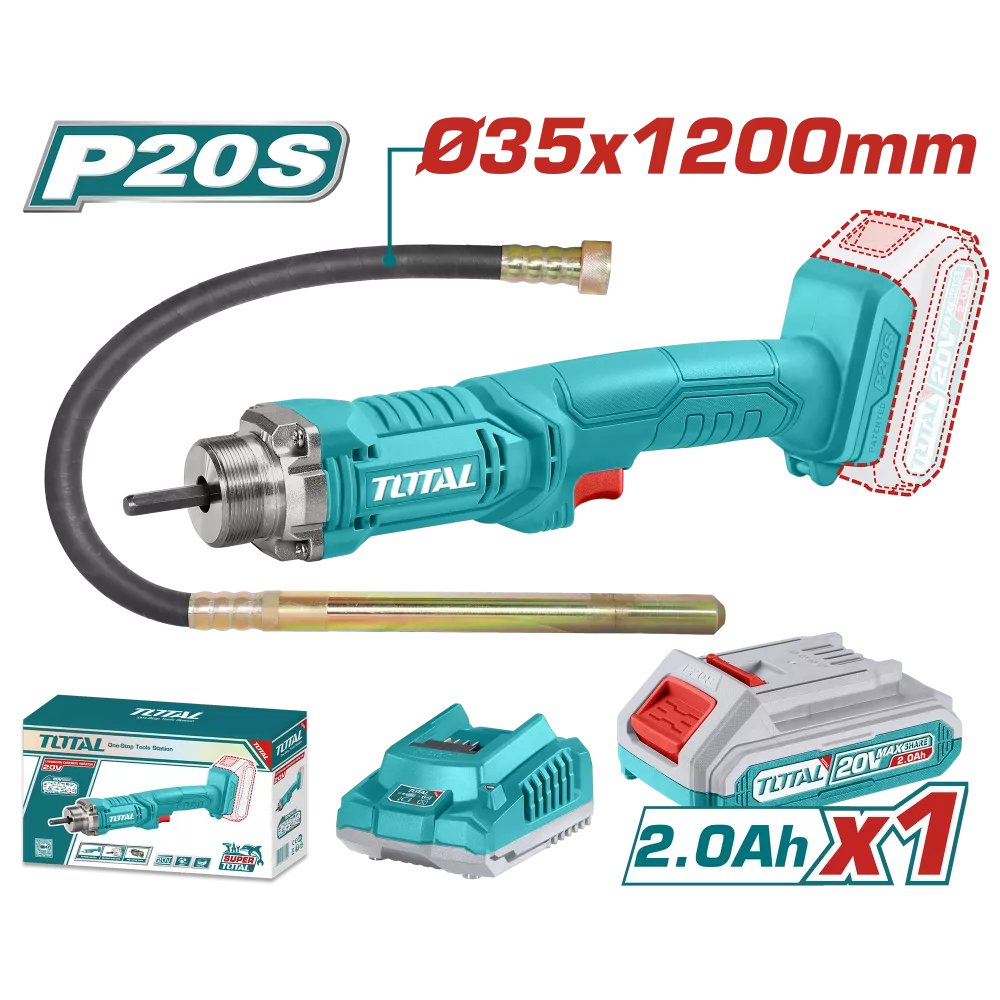 Scule pe acumulator - VIBRATOR DE BETON 20V-2.0Ah (INCLUDE ACUMULATOR+ INCARCATOR)
